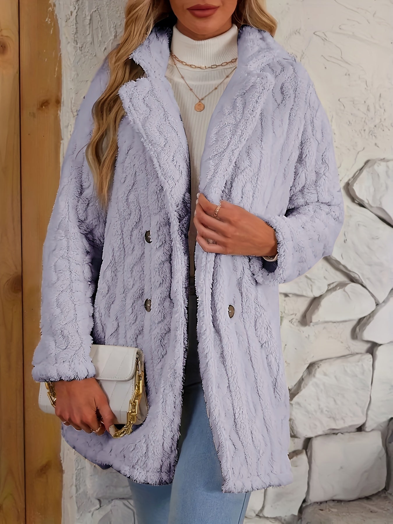Enora - Manteau en fausse fourrure pour femme