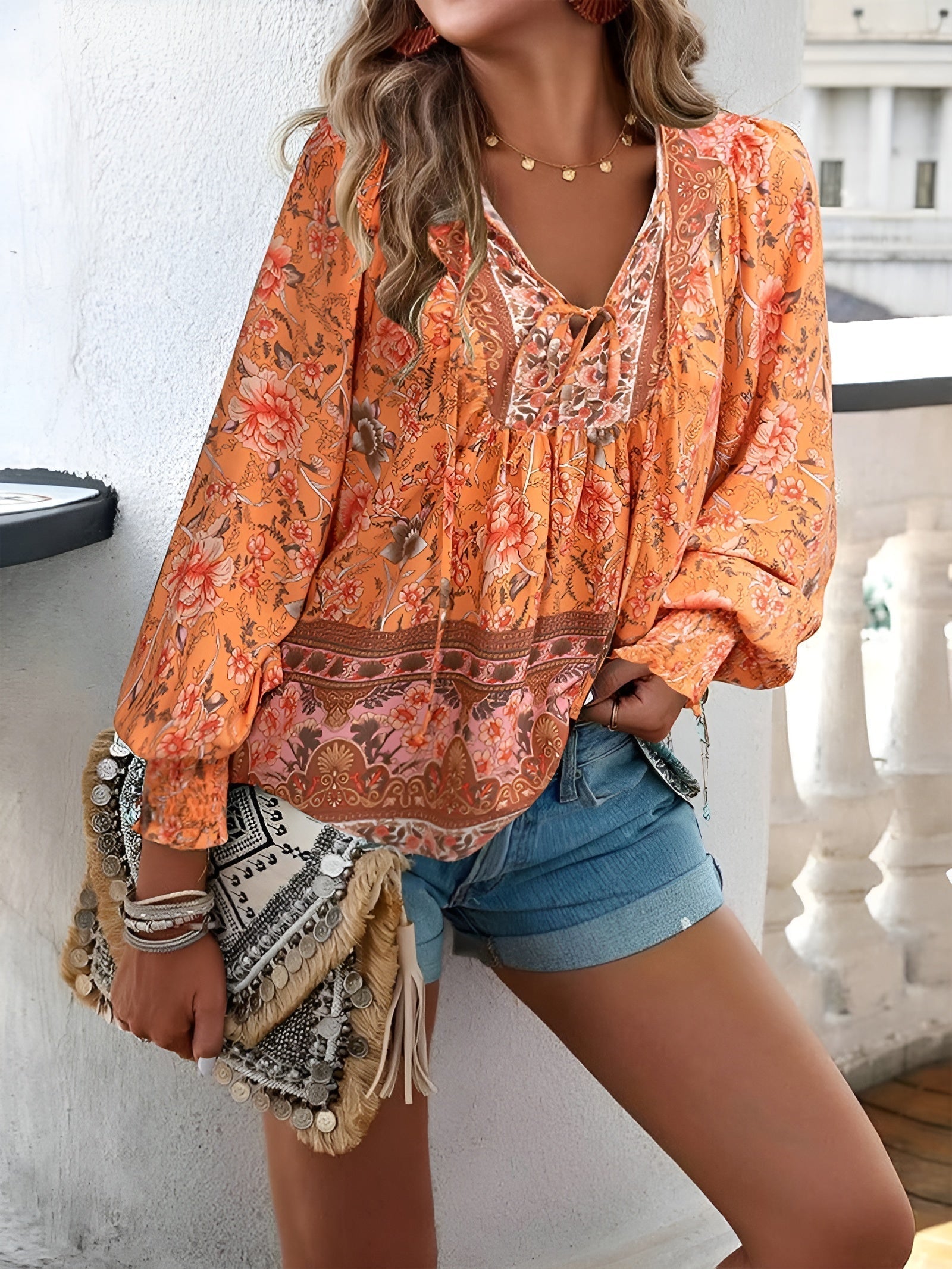 Enora - Chemisier floral boho