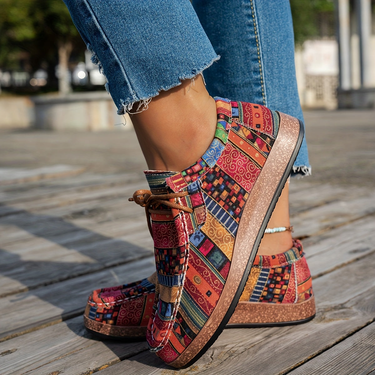 Enora - Chaussures rétro colorées pour femme