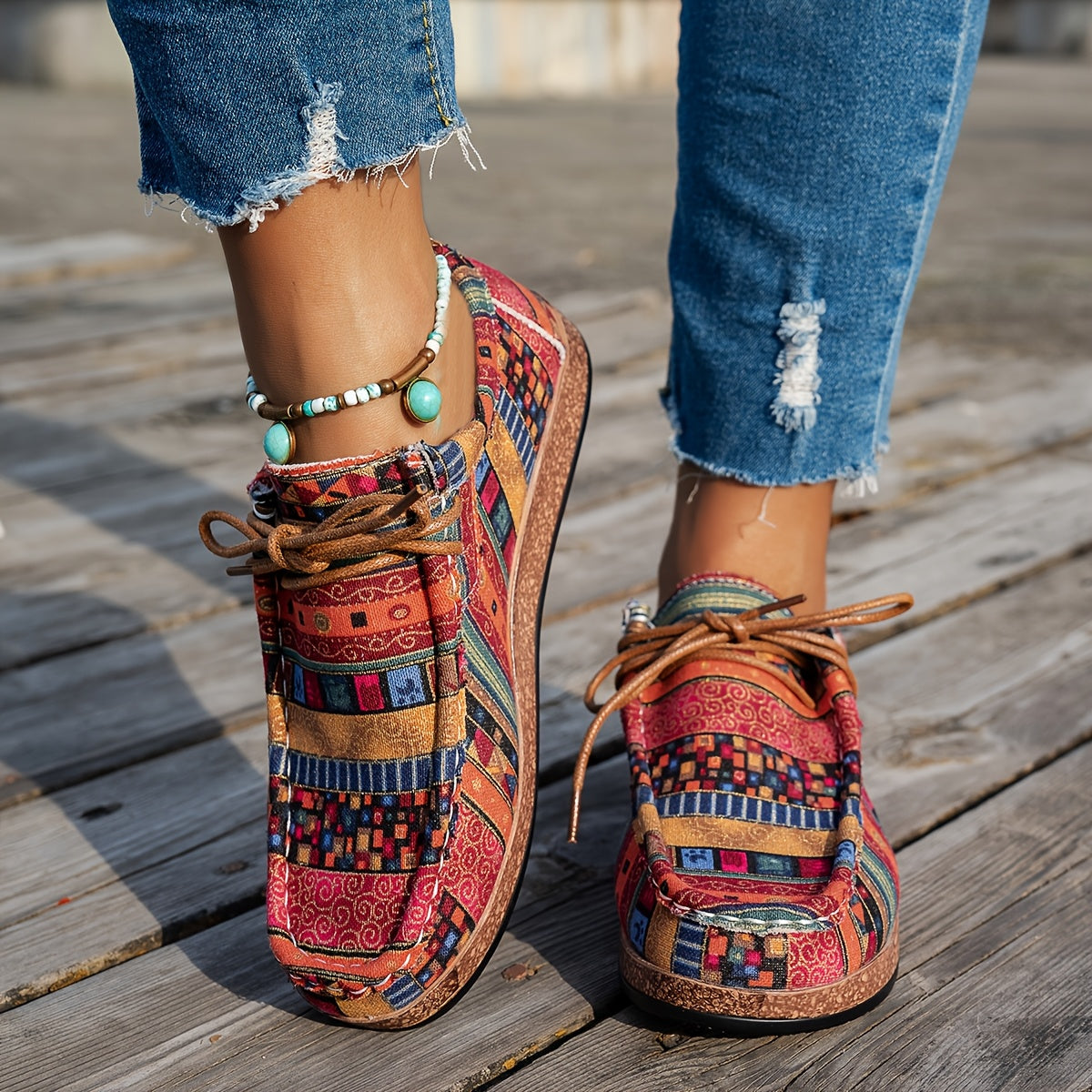 Enora - Chaussures rétro colorées pour femme