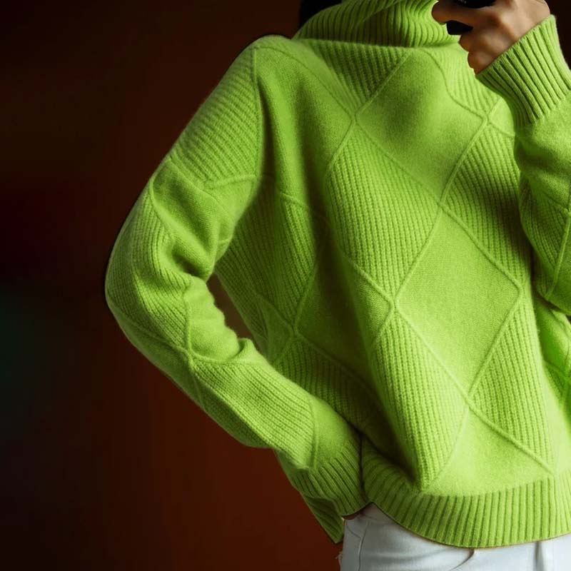 Enora – Col roulé en maille luxueuse