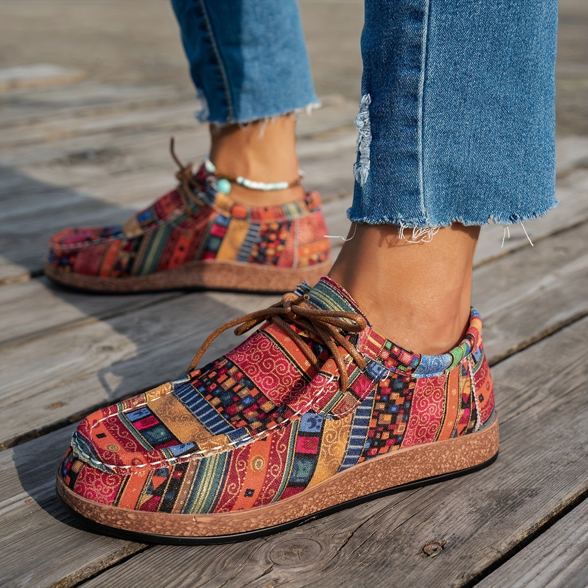 Enora - Chaussures rétro colorées pour femme
