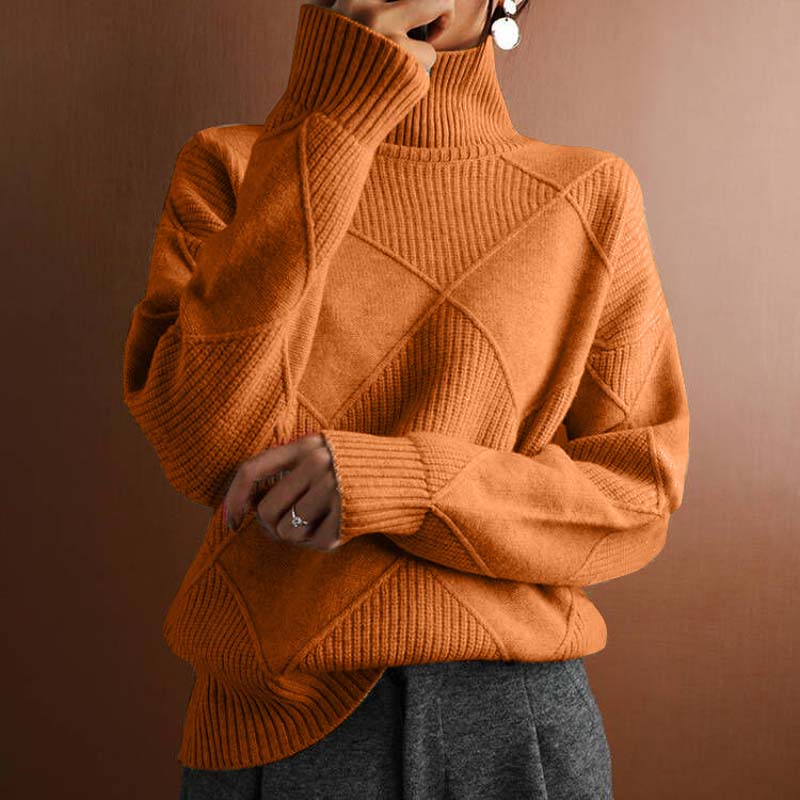 Enora – Col roulé en maille luxueuse