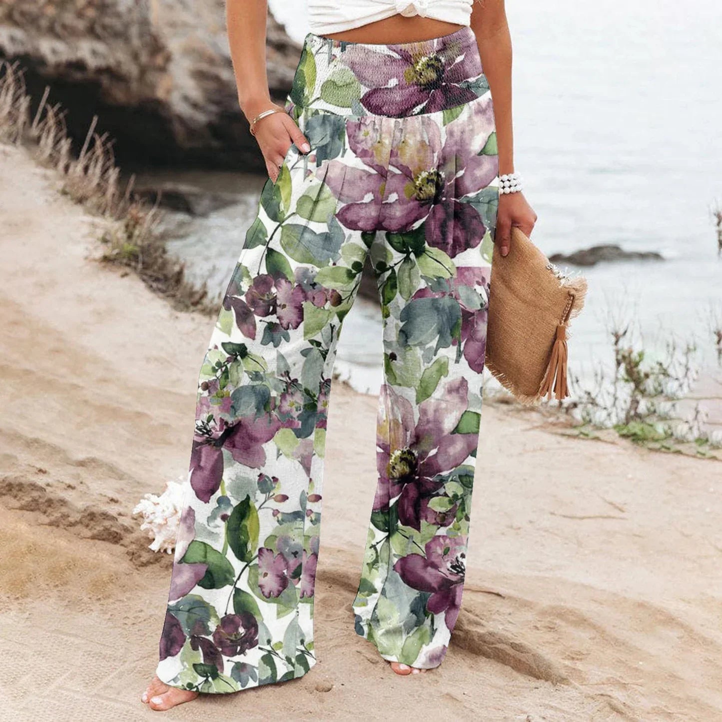 Enora - Pantalon à fleurs