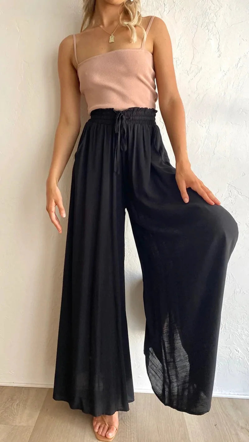 Enora - Pantalon palazzo aéré