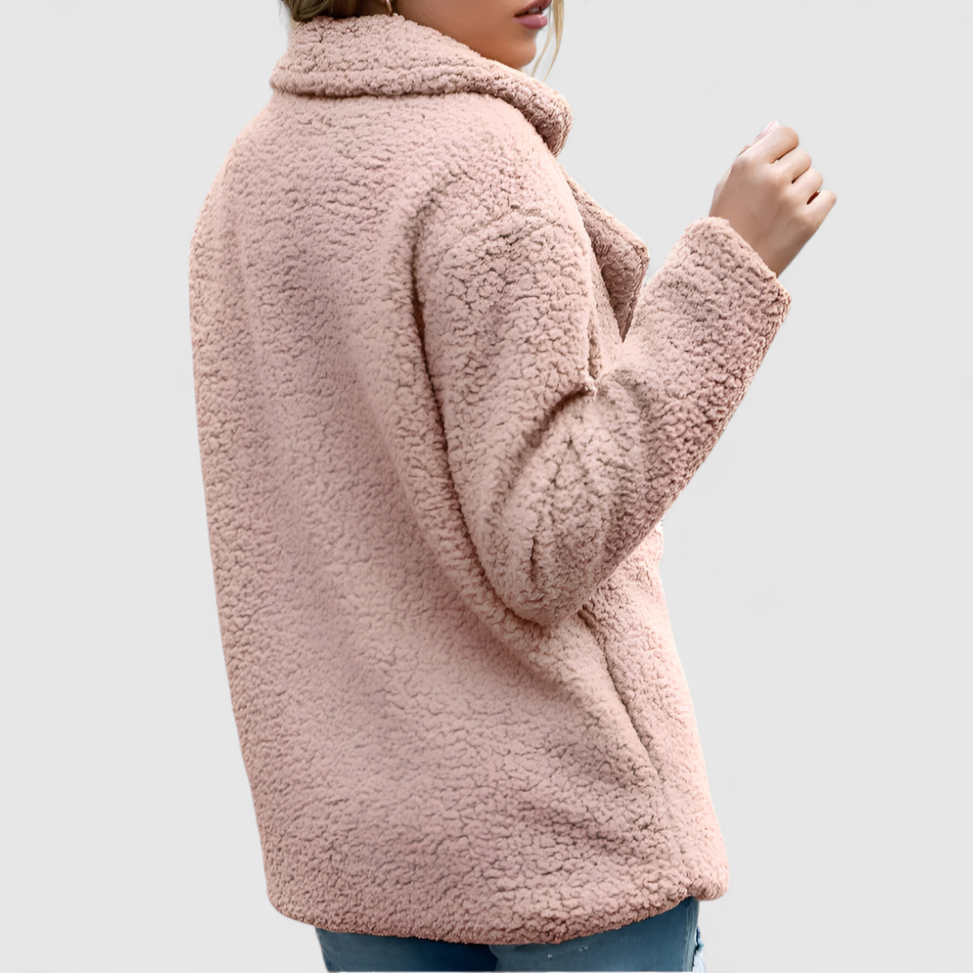 Enora -  Veste Femme Élégante en Sherpa Doux