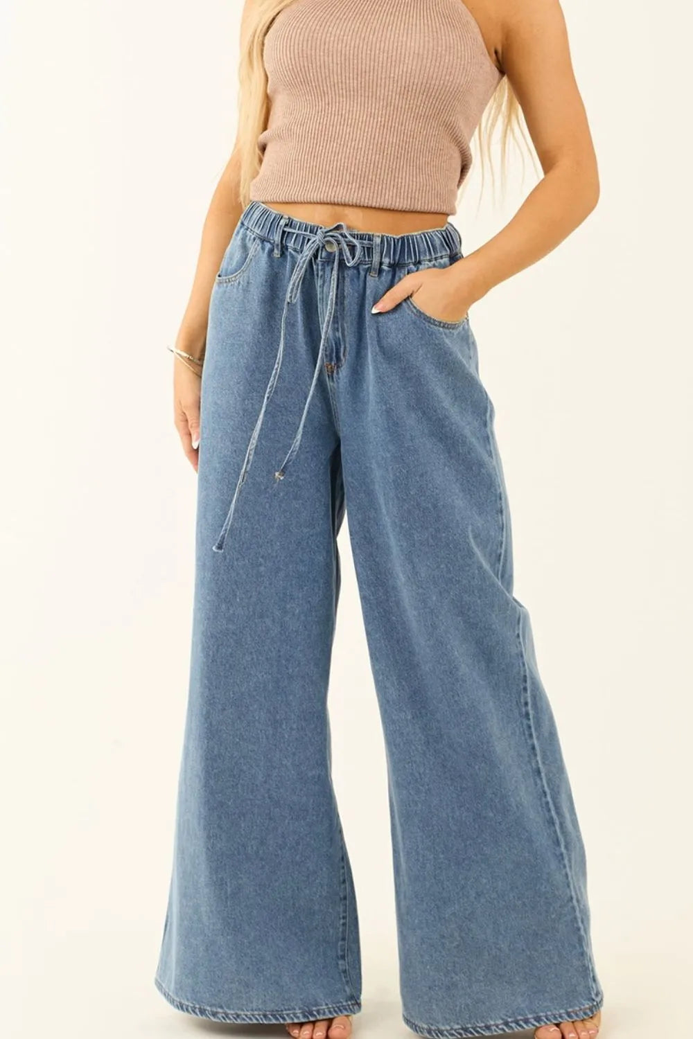 Enora - Palazzo en denim décontracté