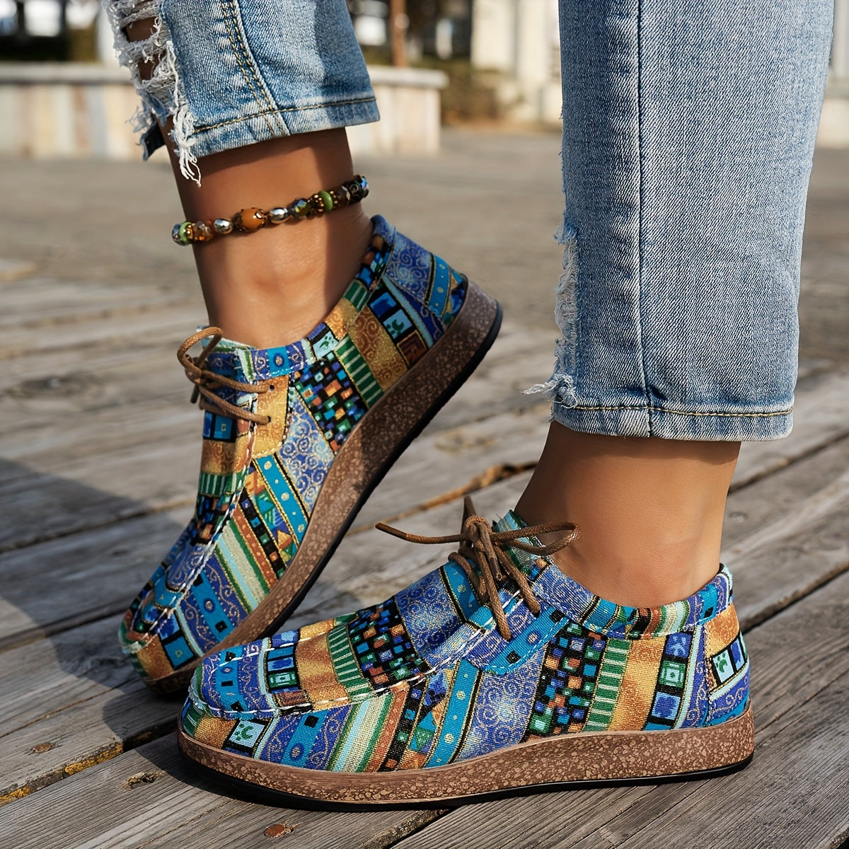 Enora - Chaussures rétro colorées pour femme