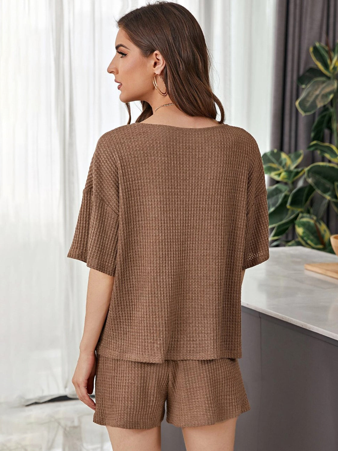 Enora - Ensemble en tricot gaufré
