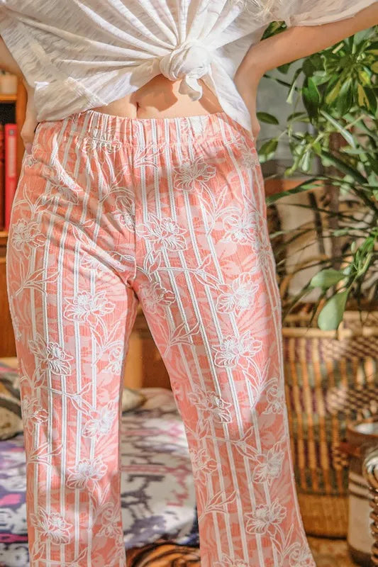 Enora - Pantalon à fleurs boho